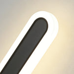 Modern Oval Bar Wall Light with Dimmable LED, Gold or Black Finish