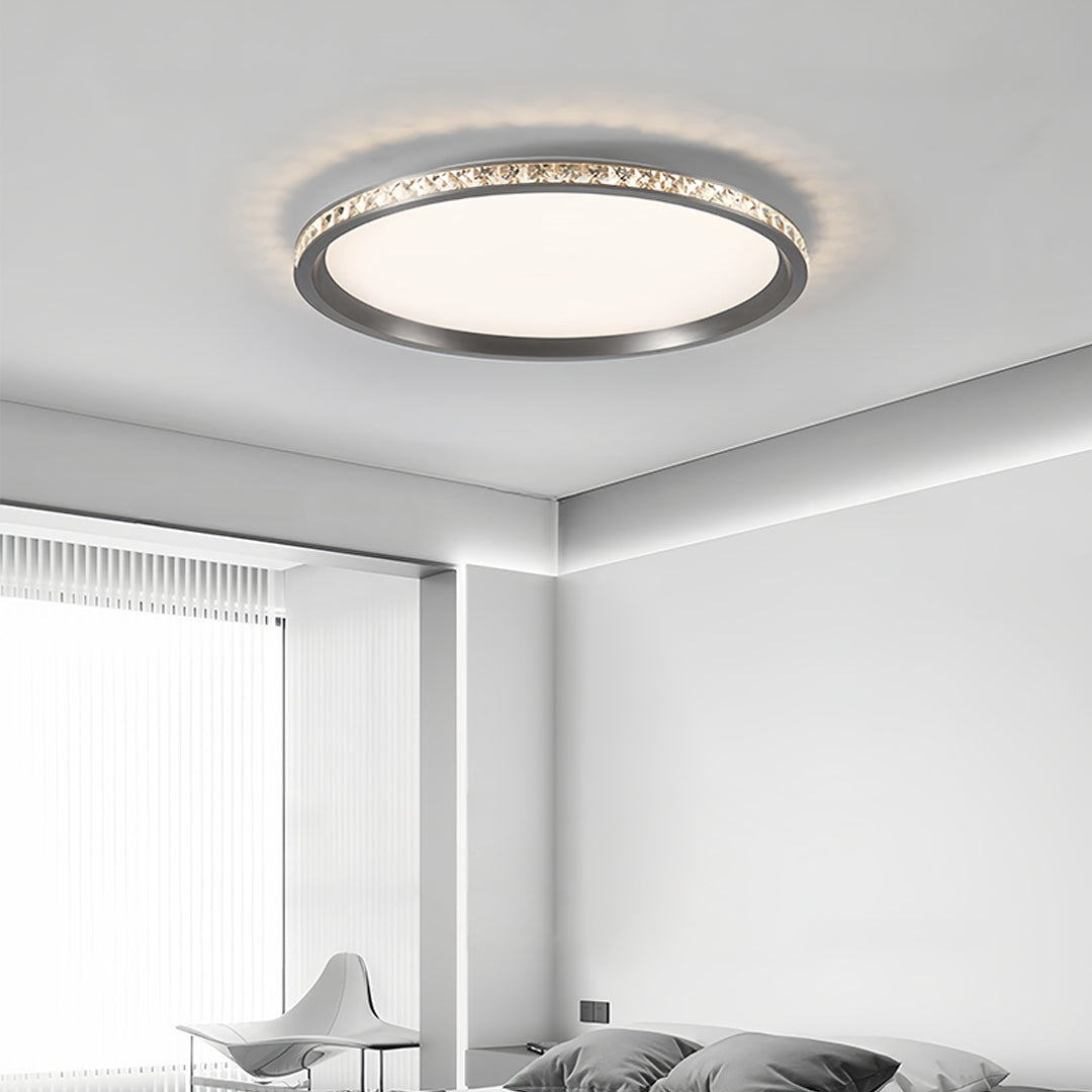Lumina Round Flush Mount LED Ceiling Light in Minimalist Aluminum