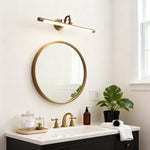 Luxury Brass LED Vanity Light for Bathroom Mirror | Modern Wall Mount