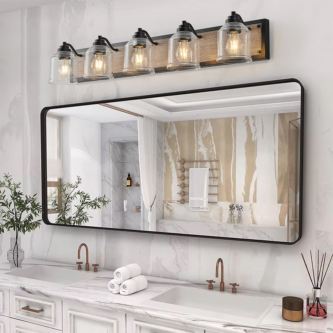 Nordic Geometric Linear Wall Sconce with Multi-Light Iron Frame