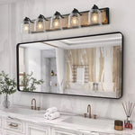 Nordic Geometric Linear Wall Sconce with Multi-Light Iron Frame
