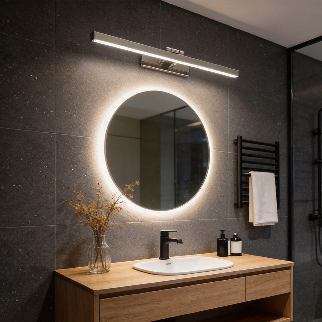 Lumina Vanity LED Light Bar with Adjustable Arm, Modern Bathroom Illumination