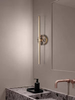Zylaro Stone Wall Light – Brushed Brass & Marble LED Sconce