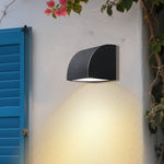 Geometric Outdoor Wall Sconce with Directional LED Light