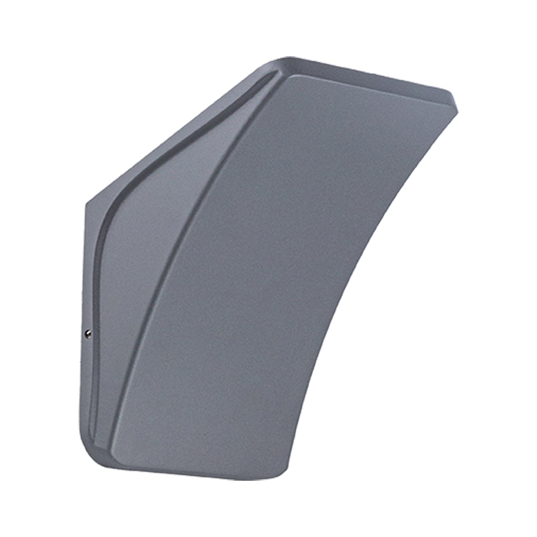 Minimalist LED Outdoor Wall Sconce in Sand Gray Aluminum