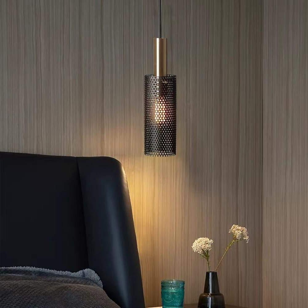 Modern Cylinder LED Pendant Light with Adjustable Cord for Dining and Bedroom