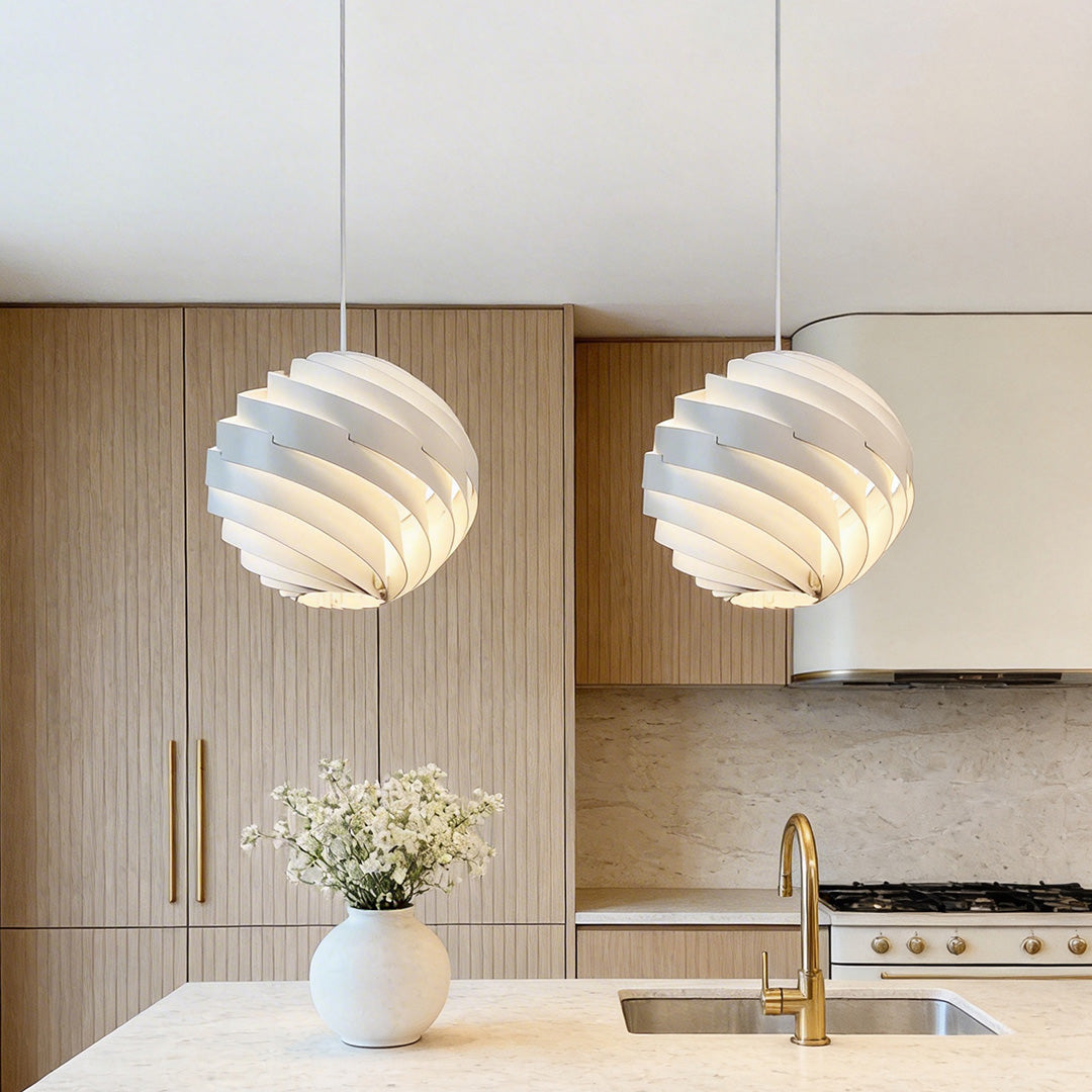 Swirl Pendant Light – Nordic Art Aluminum LED Ceiling Lamp