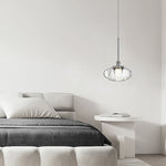 Italian Minimalist Glass Pendant Light with LED Ring