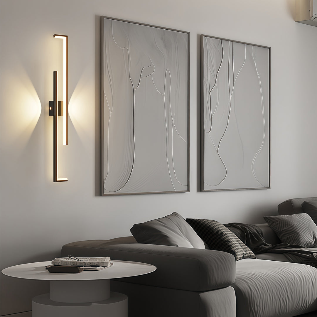 Linear LED Wall Sconce in Iron with Adjustable Color Temperature