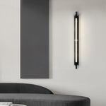 Linear LED Wall Sconce in Black with Up-Down Illumination for Modern Hallways