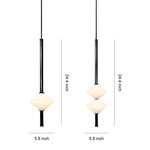 Modern LED Pendant Light for Bedside and Dining Room, Minimalist Glass and Aluminum Hanging Lamp