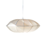 Nordic Vintage Fabric Shade Pendant Light with Metal Accents
