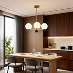 Modern Copper Art Glass Chandelier for Dining Room and Living Space