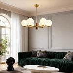 Modern Copper Art Glass Chandelier for Dining Room and Living Space