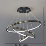 Stylish 3 Rings Led Chandelier