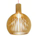 Handcrafted Wooden Birdcage Pendant Light with E27 Socket