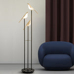 Aurelia Trio Floor Lamp — Sculptural Bird-Inspired LED Accent Light in Gold