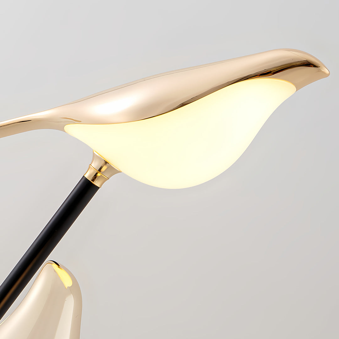 Aurelia Trio Floor Lamp — Sculptural Bird-Inspired LED Accent Light in Gold