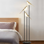 Aurelia Trio Floor Lamp — Sculptural Bird-Inspired LED Accent Light in Gold