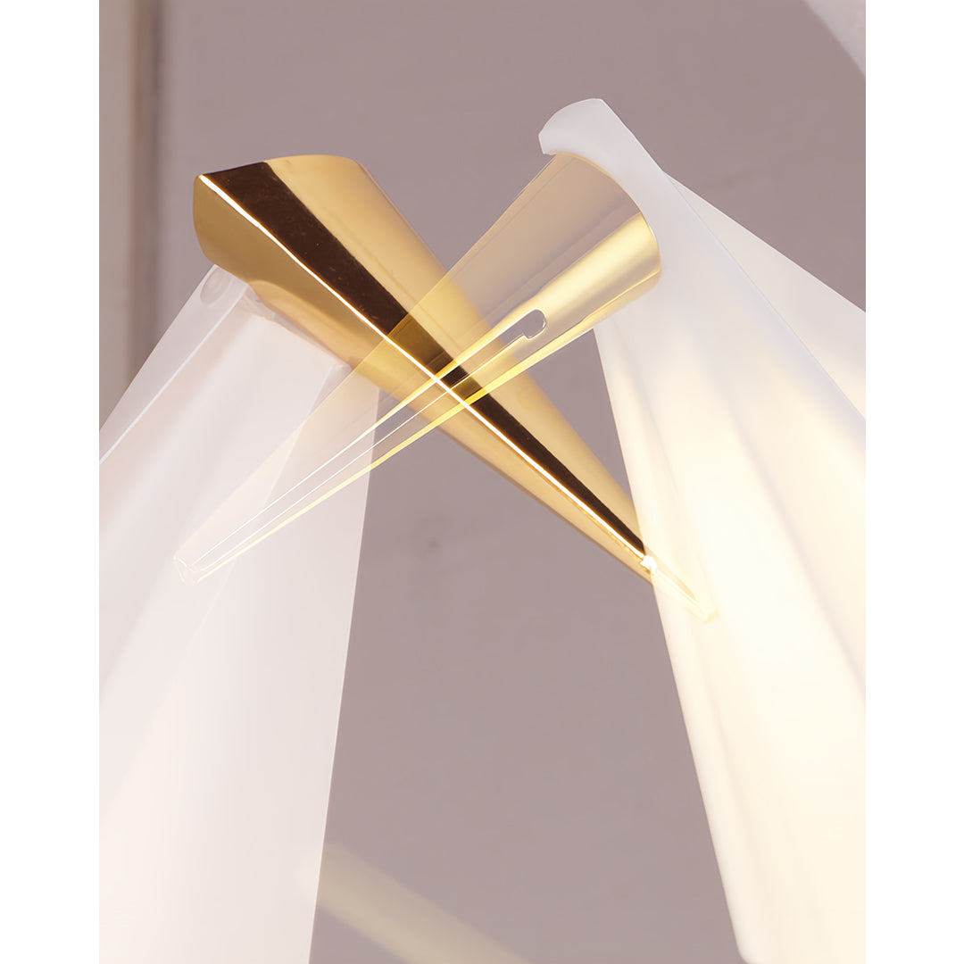 Origami Crane Wall Sconce in Gold Accent, Modern Nordic Bird Light