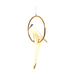 Origami Crane Wall Sconce in Gold Accent, Modern Nordic Bird Light
