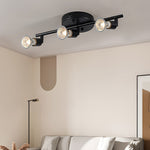 Modern Black Iron Adjustable Ceiling Lights with LED GU10 Bulbs