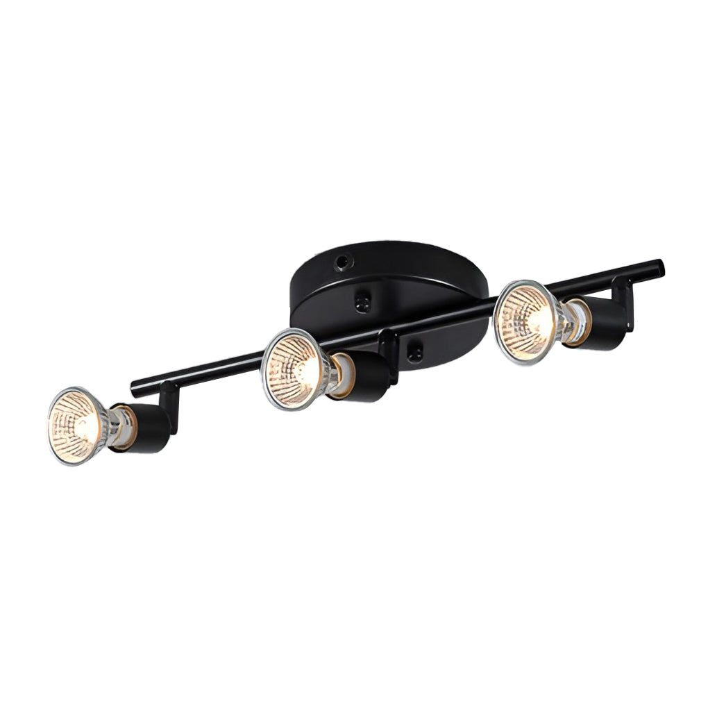 Modern Black Iron Adjustable Ceiling Lights with LED GU10 Bulbs