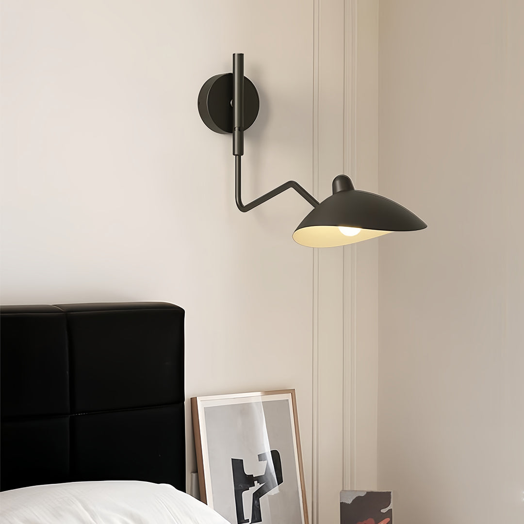 Swing Arm Wall Sconce with Full Spectrum LED, Industrial Modern