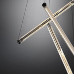 Nordic Minimalist LED Linear Chandelier for Modern Interiors