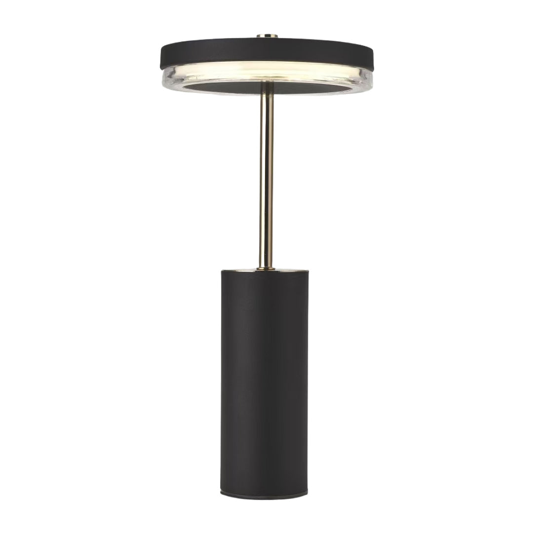 Cylinder Table Lamp with Dimmable LED, European Modern Accent Light for Living Room