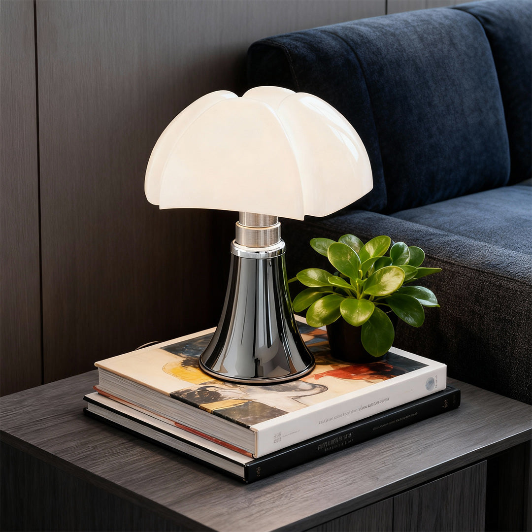 Italian Bauhaus Table Lamp in Iron with LED Warm Light