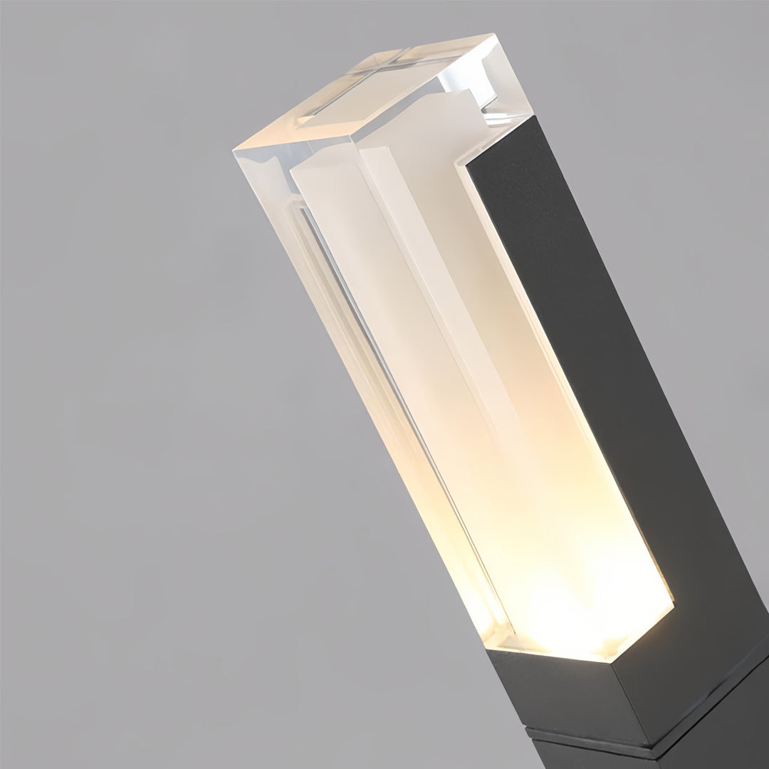 Cubic Aluminum LED Bollard Light for Pathways and Courtyards