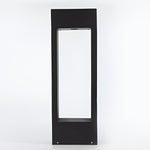 Slim Rectangular LED Lawn Light in Black Aluminum for Modern Landscape Illumination