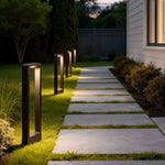 Modern Minimalist Black Bollard Lights for Outdoor Landscape Paths