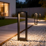 Modern Minimalist Black Bollard Lights for Outdoor Landscape Paths