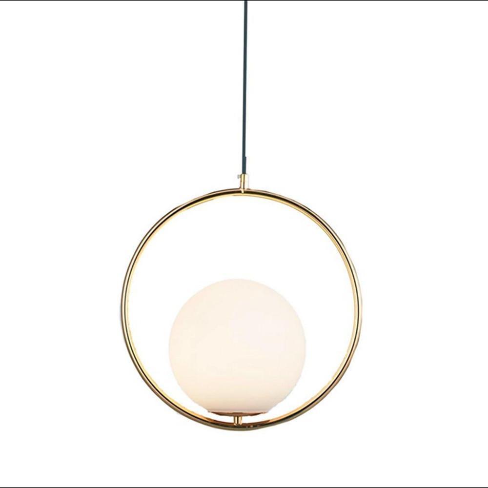 Aurelia Globe Pendant Light in Gold and Glass
