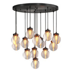 Luxury Copper Chandelier with Clear Glass Shades for Modern Interiors