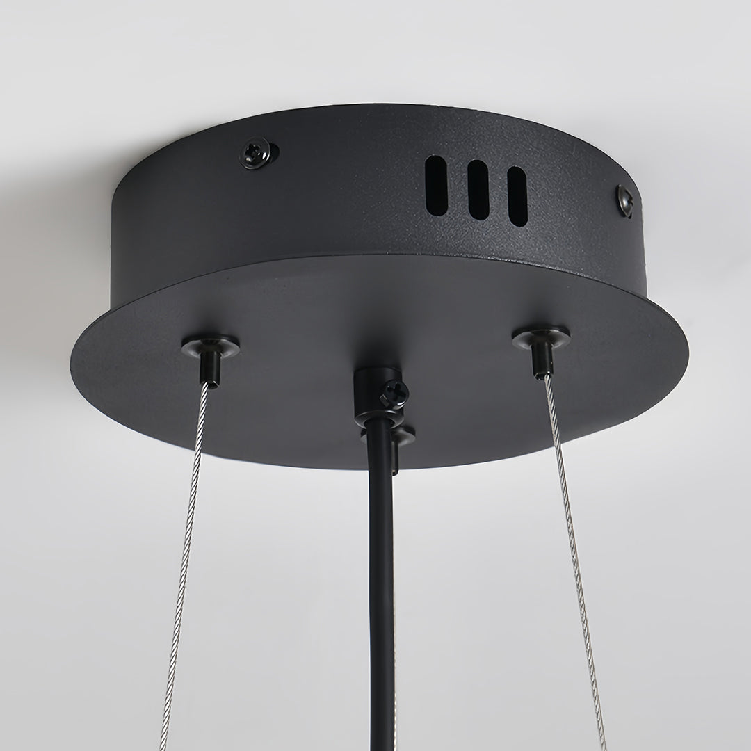Acoustic PET Felt Pendant Light with Iron Frame, Modern Minimalist Ceiling Lamp
