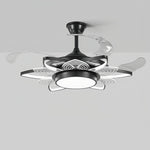 Aria Black Minimalist Ceiling Fan with Integrated LED Light