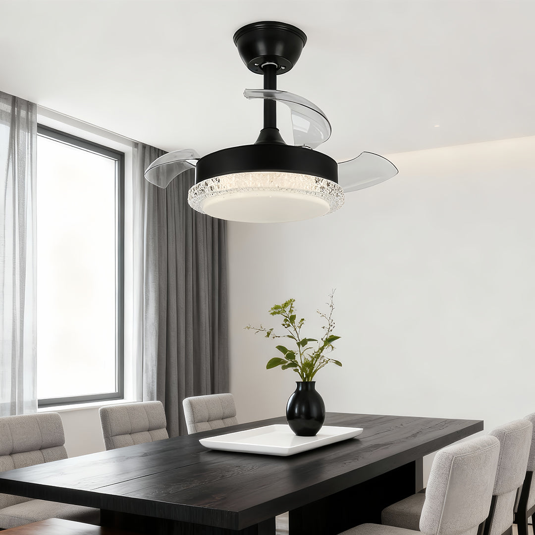 Modern 3-Blade Ceiling Fan with Dimmable LED Light for Contemporary Interiors