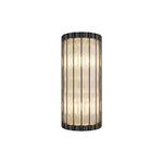 American-Style Copper Linear Wall Sconce with Clear Glass Shade