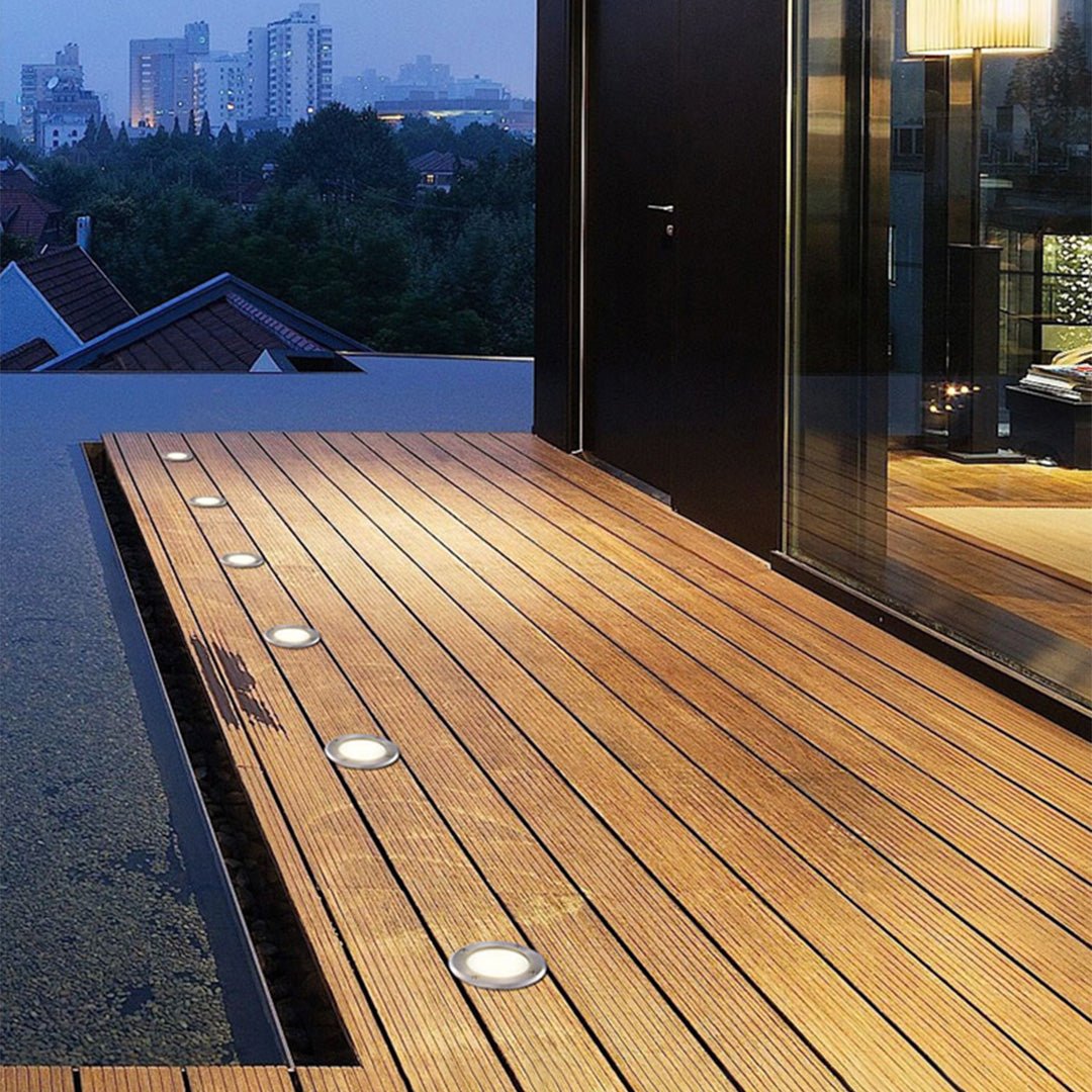 Minimalist LED In-Ground Well Light for Outdoor Landscapes