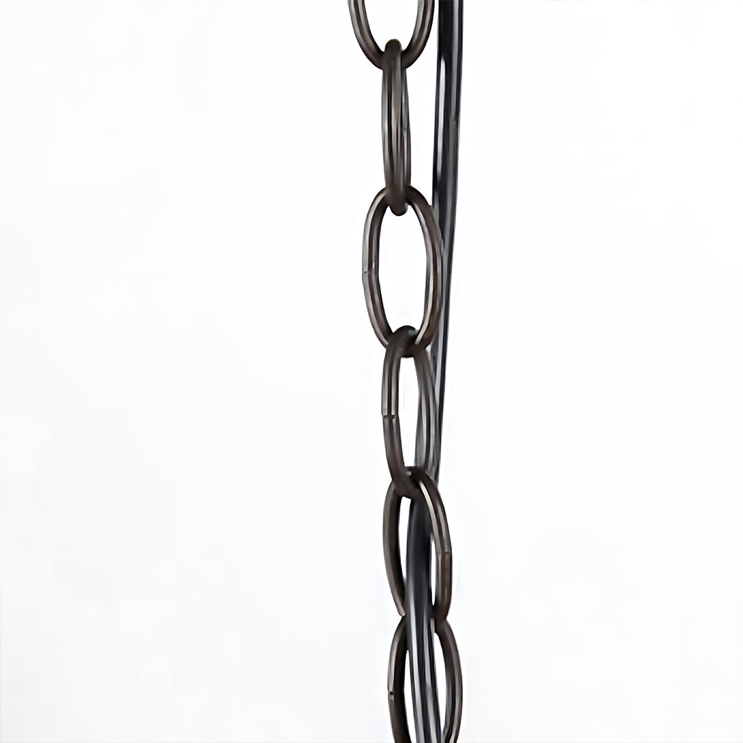 European-Style Black Aluminum Pendant Light with Glass Shade for Outdoor & Indoor Use