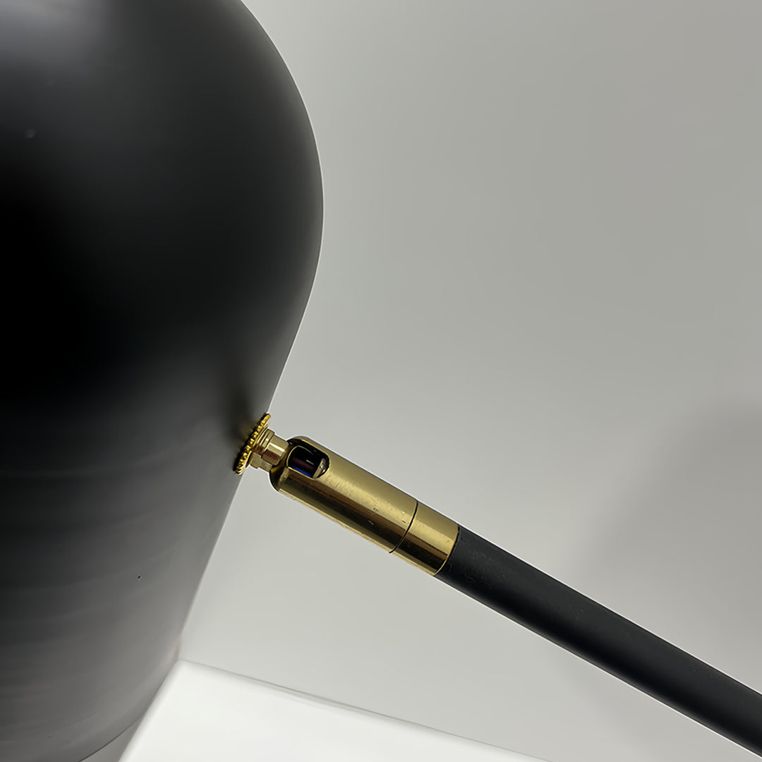 Marble Base LED Desk Lamp with Dimmable Light, Modern Minimalist Black Finish