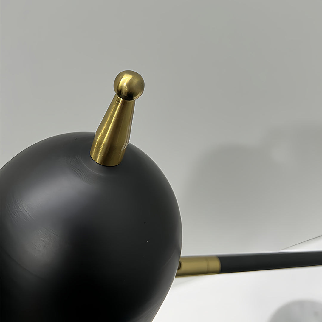 Marble Base LED Desk Lamp with Dimmable Light, Modern Minimalist Black Finish