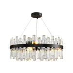 Aurelia Crystal Chandelier — Nordic Modern Ceiling Light in Copper, Nickel, or Black