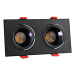 Square LED Recessed Downlight in Black or White for Modern Interiors