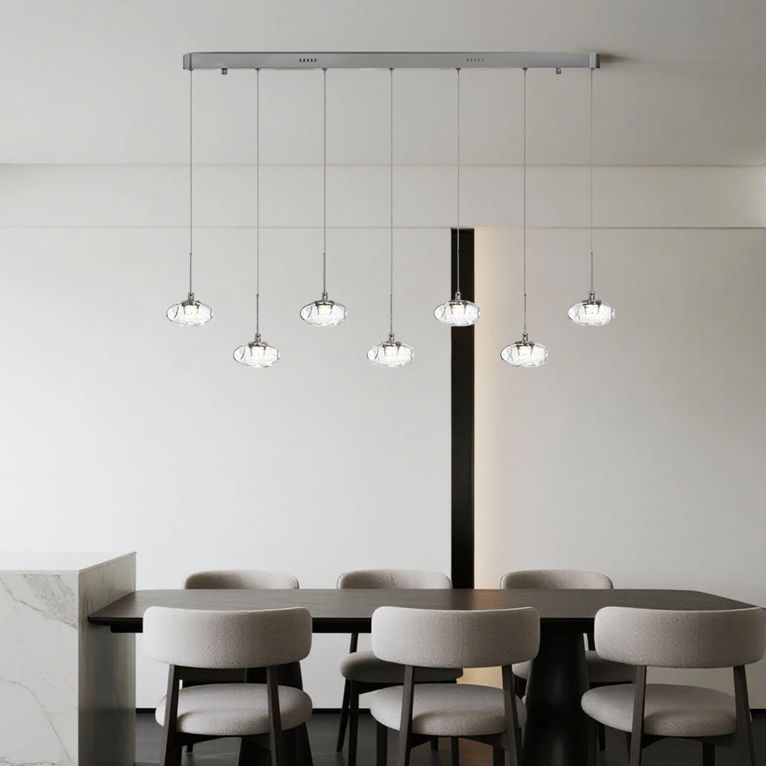 Aurelia LED Pendant Light – Italian Minimalist Seven-Light Chandelier