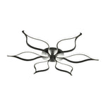 Lumina Flush Mount LED Ceiling Light in Black Iron and Silicone