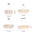 Feather Glass Chandelier Modern Luxury Pendant Light